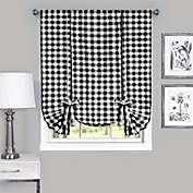 Infinity Merch Country Chic Plaid Gingham Tie Up Shade Window Curtain