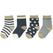 Wrapables Casual Cute Socks for Baby (Set of 4) / Slate Blue