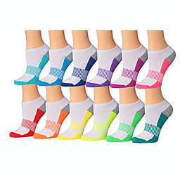 Tipi Toe, Women's 12-Pairs Low Cut Athletic Sport Peformance Socks