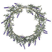 Northlight Artificial LED Lighted Lavender Spring Wreath- 16-inch, White Lights
