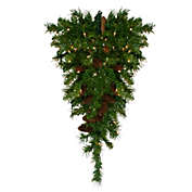 Northlight 30" Pre-Lit Dakota Red Pine Artificial Christmas Teardrop Swag - Clear Dura Lights