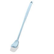 Unique Bargains Plastic Closestool Brush Holder, Bathroom Closestool Rectangle Bristle Head Cleaning Brush Cleaner Tool, Blue, 15.7" x 1.6"(L*Max.W)