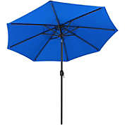 Sunnydaze Aluminum Sunbrella Patio Umbrella - Pacific Blue - 9-Foot