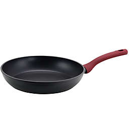 Gibson Home Marengo 10 Inch Aluminum Non Stick Frying Pan, Red/Grey