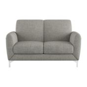 Lazzara Home Nico 56"W Round Arm Fabric Straight Loveseat In Brown