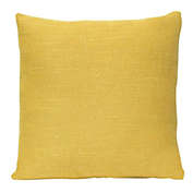HomeRoots Home Decor. Mustard Yellow Tweed Textured Velvet Square Pillow.