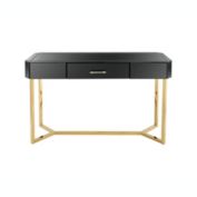 Camden Isle Sonya 47.2 in. Black Rectangle Glass Console Table