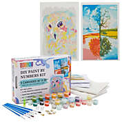 Bright Creations DIY Paint by Numbers for Adults, Tree of Life, Owl (16 x 20 In, 21 Piece Set)