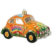 Yellow Hippie Car Bug Polish Glass Christmas Ornament Made Poland Decoration