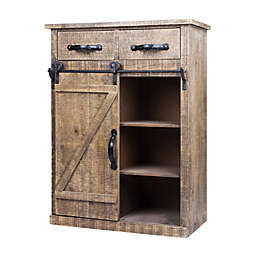 Inq Boutique Classic American Country Style Single Barn Door With 2 Drawers Vintage cabinet