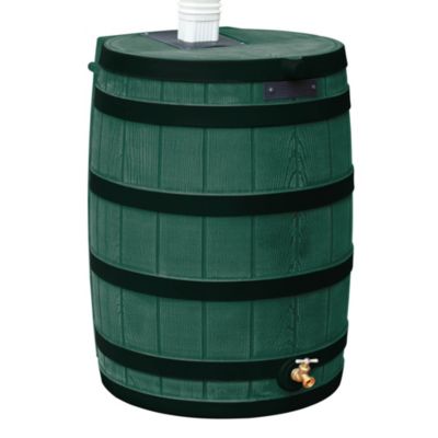 Good Ideas 1340-RW40-DR-GRNRain Wizard 40 Gallon Rain Barrel with Darkened Ribs and Brass Spigot - Green