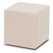 Stock Preferred Multifunctional Faux Leather Ottoman Square Footrest Stool in White
