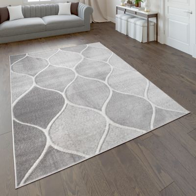 Paco Home Modern Area Rug for the Living Room in different shades of grey