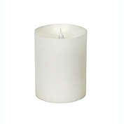 Melrose 5.25" Battery Operated White Flameless Wax LED Pillar Candle with Moving Flame