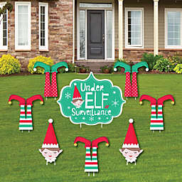 Big Dot of Happiness Elf Squad - Yard Sign and Outdoor Lawn Decorations - Kids Elf Christmas and Birthday Party Yard Signs - Set of 8