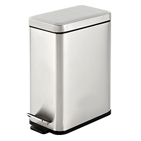 6L Removable Liner mDesign Small Square Step Trash Can Garbage Bin 