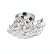 Elegant Lighting Corona 4 light Chrome Flush Mount Clear Royal Cut Crystal