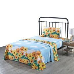 MarCielo 100% Cotton Sheets Kids Twin Sheets for Girls Teens Children Sheets Bed Sheets SH018