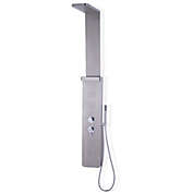 Slickblue 59 Stainless Steel Shower Panel with Massage Jets and Hand Shower