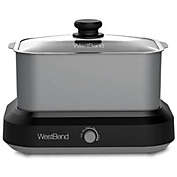 West Bend 6 Qt. Oblong Slow Cooker with Tote - Stainless