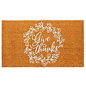 Juvale Thanksgiving Welcome Mat for Front Door, Outdoor Fall Rug for Porch, Give Thanks (30 x 17 In)