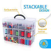 Bins & Things Stackable Storage Container With Clear, 40 Compartments Large - Craft