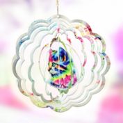 Dawhud Direct Kinetic 3D Metal Garden Wind Spinner (Rainbow Star)