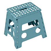 Lexi Home Foldable Space Saving Step Stool 12" inch - Teal