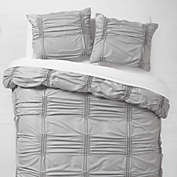 Dormify Pucker Stitch Duvet Cover and Sham set - Twin/Twin XL - Grey