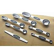 Stock Preferred Dual-Sided Magnetic Measuring Spoon Set in Stainless Steel Silver