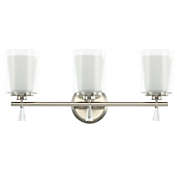 Lcaoful 3-Light Vanity Light with Dual Clear and Frosted Shades
