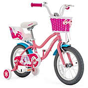 Slickblue Kids Bicycle with Training Wheels and Basket for Boys and Girls Age 3-9 Years-14"