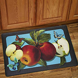 GoodGram Delicious Apples Memory Foam Blue Anti-Fatigue Kitchen Floor Mat - 18 in. W x 30 in. L