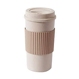 Reusable Wheat Straw Travel Insulated Coffee or Tea Cup Brown  - Small (12oz)