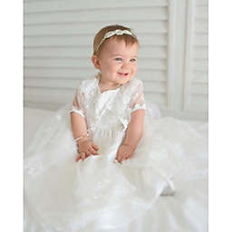 Laurenza's Baby Girls Sleeveless Baptism Dress Christening Gown