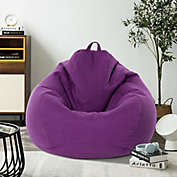 Infinity Merch Large Bean Bag Cover Lounger Cover Waterproof Purple 100x120cm