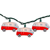 Dennis East 10 Count Retro Camper Bus Novelty Summer String Lights, 6 ft Green Wire