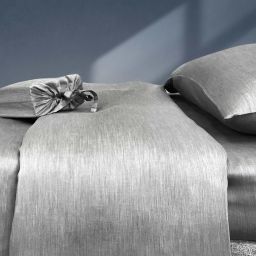 BedVoyage Melange viscose from Bamboo Cotton Duvet Cover, King - Silver