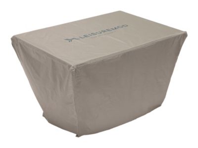 LeisureMod Chelsea Waterproof Fabric Rectangle Fire Pit Table Cover