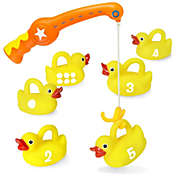 Kidzlane Toddler Water Toy Set Of 2 Fishing Poles And 8 Rubber Ducks Toddler Bath Toy