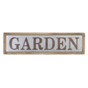 Cheungs Decorative Horizontal Wood Frame Wall Sign - Garden