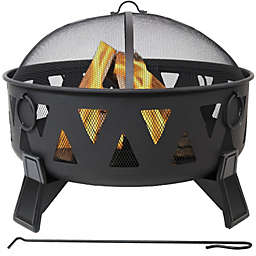 Sunndyaze Outdoor Steel Fire Pit Nordic Inspired, 34-Inch