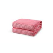L'baiet Modern Indoor  Embossed Throw Blanket 50"x60" 100% Polyester, Fluffy, Cozy, Plush, Microfiber, Warm Bedding Cover - Pink
