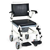 Slickblue 4-in-1 Bedside Commode Chair Commode Wheelchair with Detachable Bucket