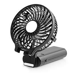 OPOLAR Hezekiah 4 in. Handheld Foldable 5200mAh 20 Hours 3 Speeds Cooling Desk Fan in Black