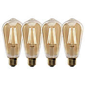 Xtricity - Set of 4 Old Fashioned LED Bulbs, 5W, E26 Base, 2200K Soft White