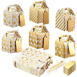 Juvale 36-Pack Gold Party Supplies, Paper Treat Boxes (2 x 2 x 2 In)