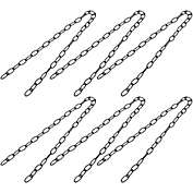 Farmlyn Creek Black Iron Chains for Hanging Pots, Planters, Bird Feeders (36 in, 6 Pack)