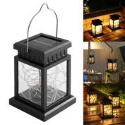 Stock Preferred Solar Lantern Hanging LED Light in Black