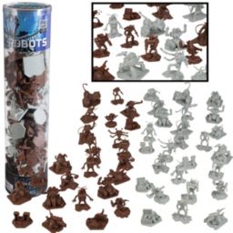 SCS Direct Robot Fantasy Sci-fi Action Figures - 52 Futuristic Space Battle Toys - with 14 Unique Characters - Great for Party Favors, Role Playing Games, Shadowrun, etc
